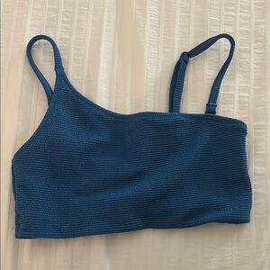 Blue Textured Women's Bikini top